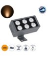 GLOBOSTAR® FLOODDANY 90374 Προβολέας Σποτ Wall Washer LED 24W 2520lm 5° DC 24V Αδιάβροχο IP65 Ultra Θερμό Λευκό 2200K Dimmable - CREE XPE Chip - Γκρι Ανθρακί - Μ16 x Π9.5 x Υ7.5cm - 3 Χρόνια Εγγύηση